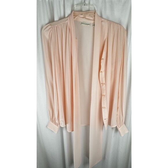 eva mendes Bow Blouse, Peach, Sz: XS, 57-29 - Picture 11 of 16